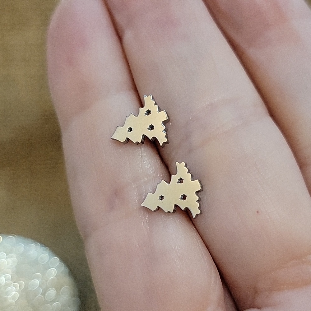 CHRISTMAS TREE STUD EARRINGS